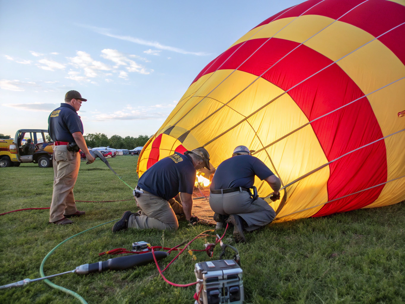 Préparation du ballon